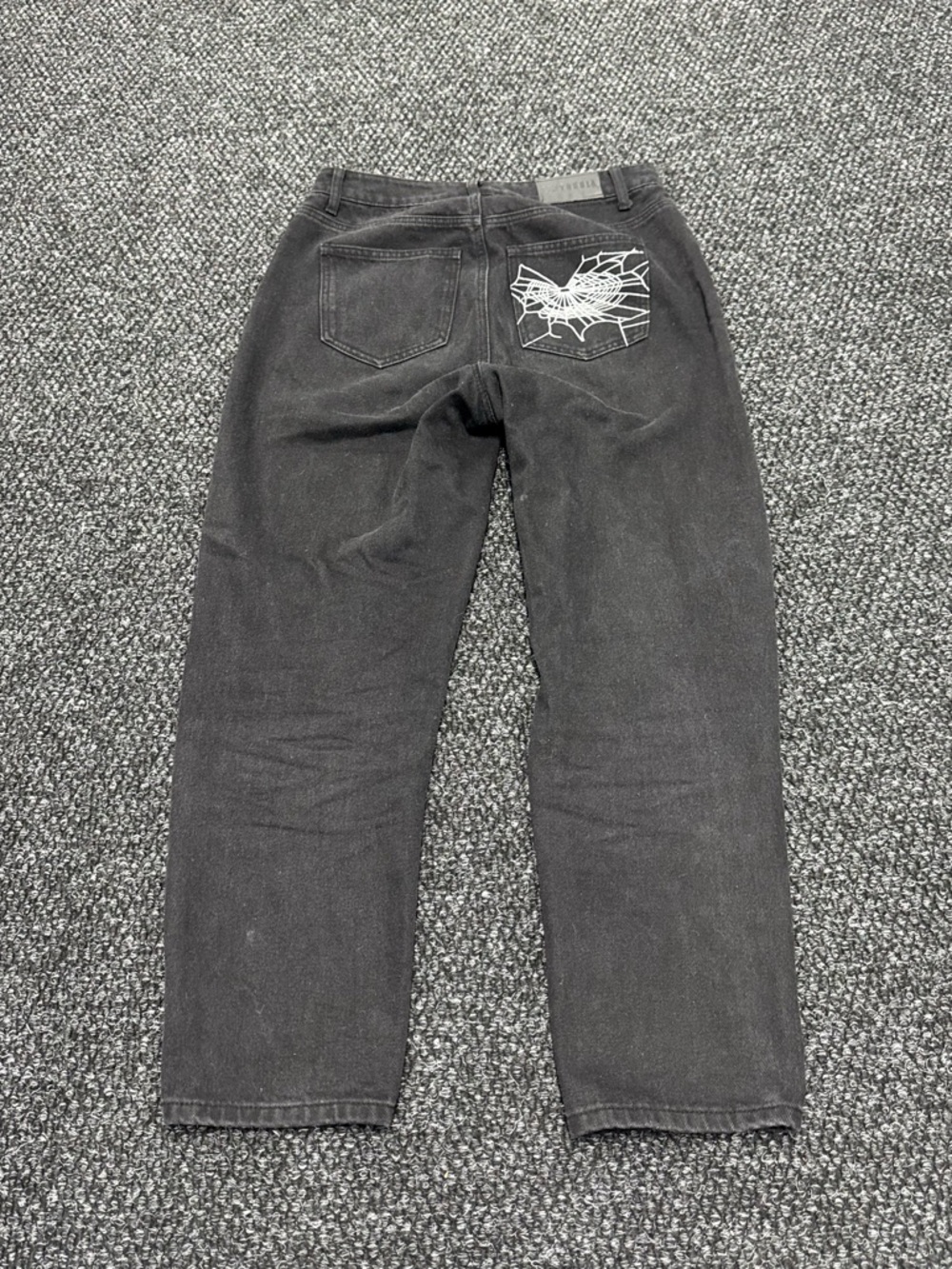 Disturbia Black Spider Web Jeans Size 30 Goth Alt Graphic Denim Pants